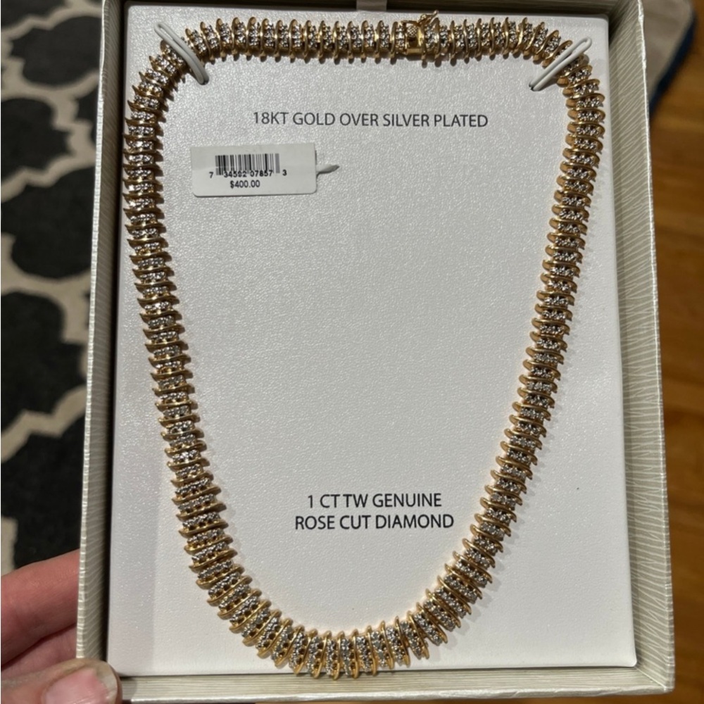 Victoria Townsend Gold and Silver Necklace with Diamonds